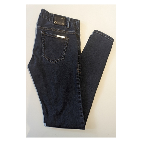 ARMANI EXCHANGE~Dark Wash Skinny Jeans~Size 4 - Picture 1 of 5